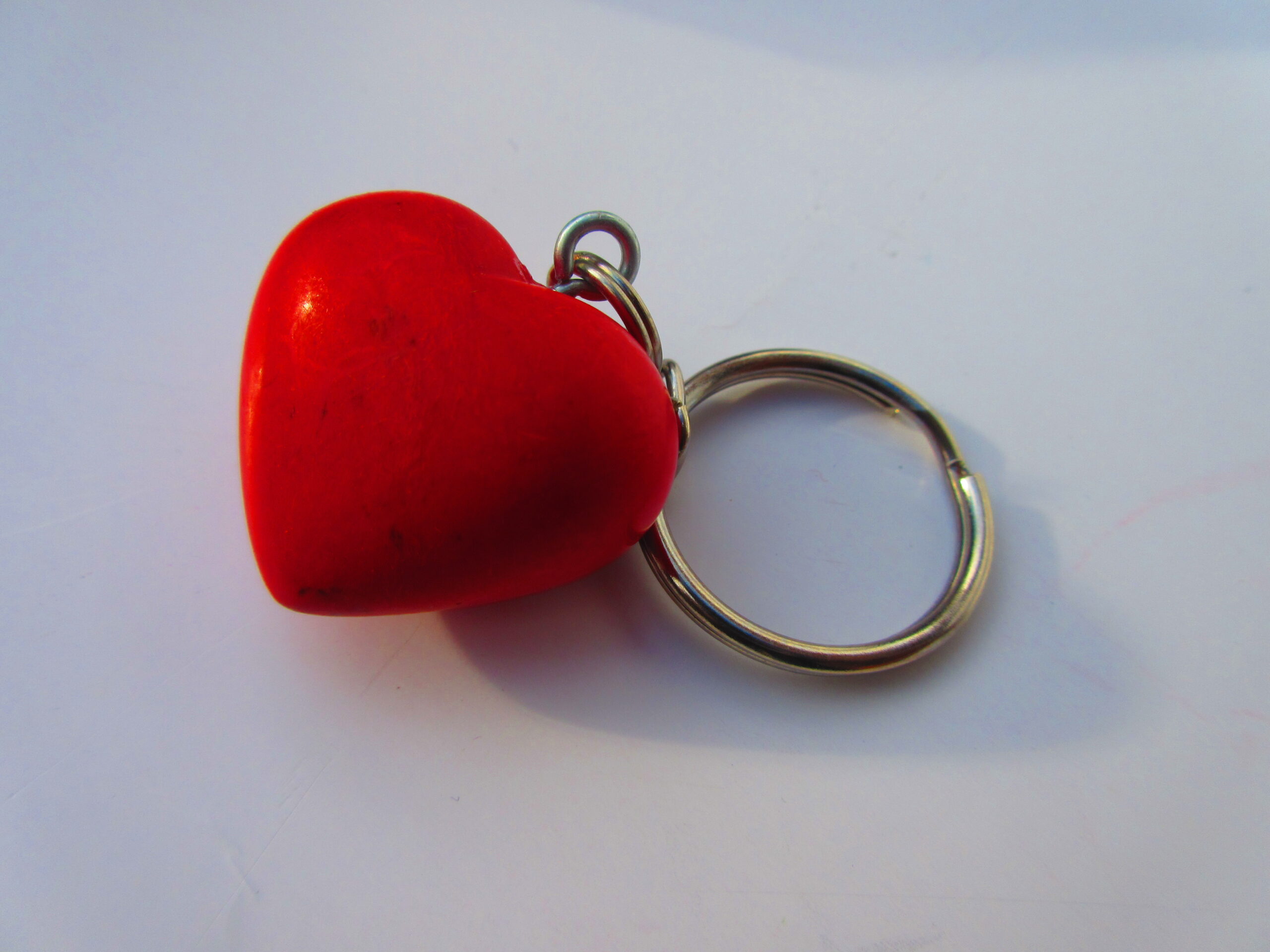 red heart key chain